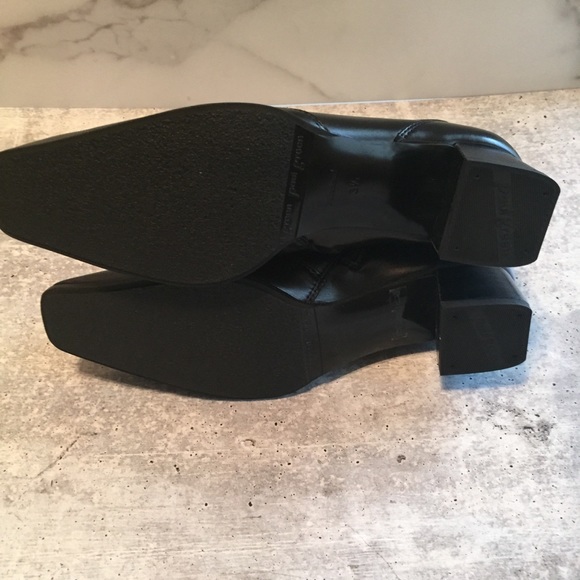 Paul Green Dario Black Leather Booties Size 6 - Picture 6 of 8